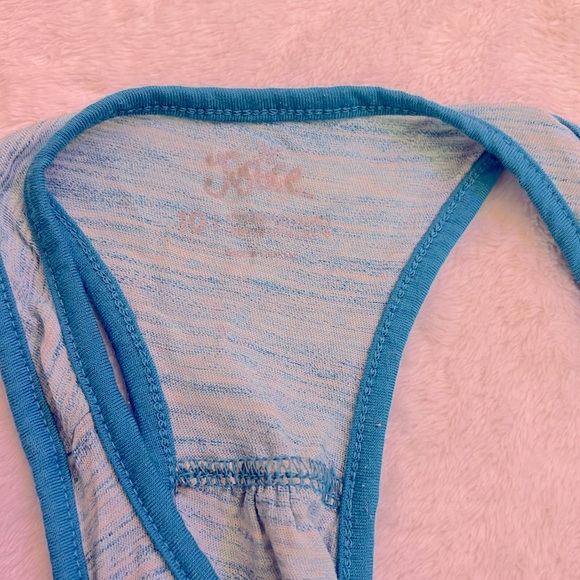 Blue/Teal Justice tank top (Live, Love, Creatively) - Picture 5 of 5